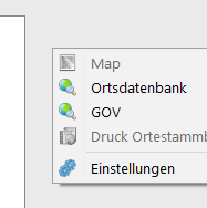 Einstellungen Ortsverwaltung