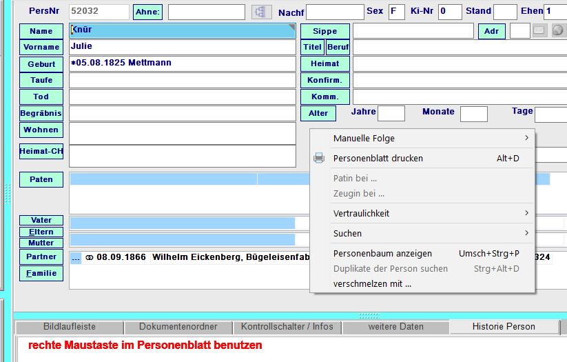 re Mt im Personenblat