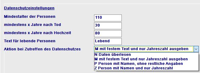 Datenschutz einstellen