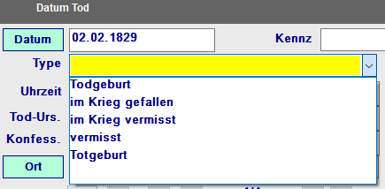 Datentyp Tod